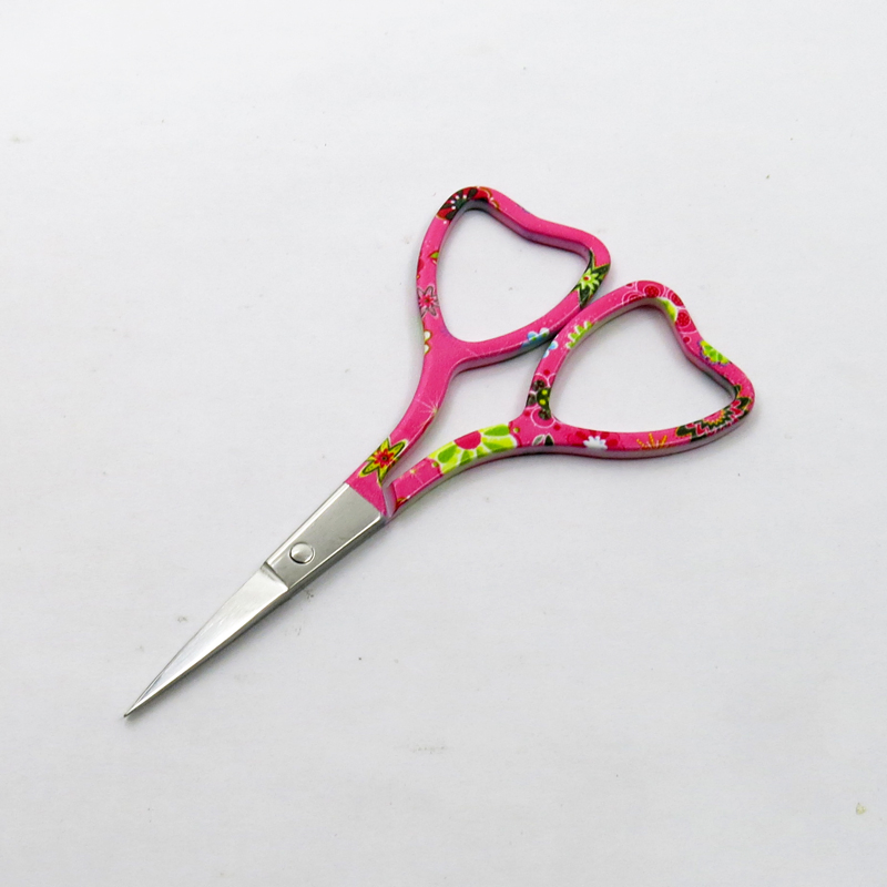New Fashion Design Lovely Handle for Facial Eyebrow Hair Eyelash Trimming Beauty Scissors to Trimming