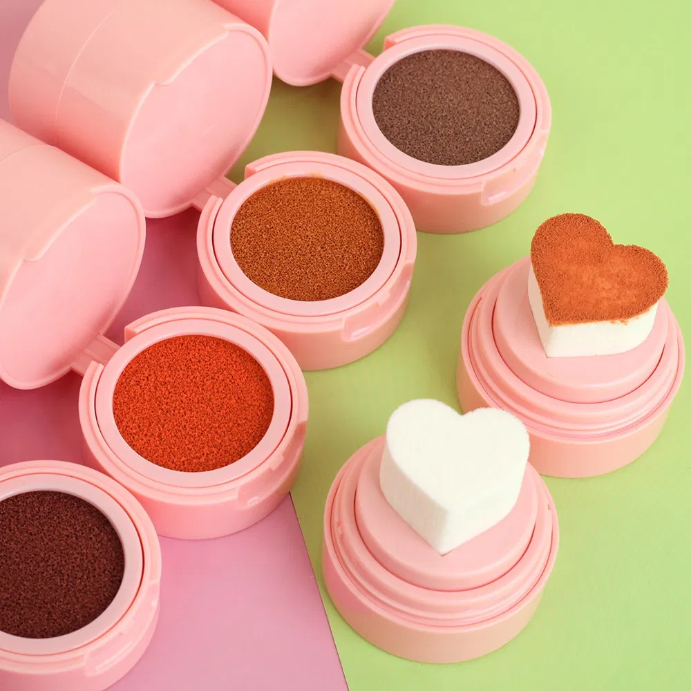 Love Shape Liquid Stamp Blush Matte Natural Nude Velvet Air Cushion Blush Makeup