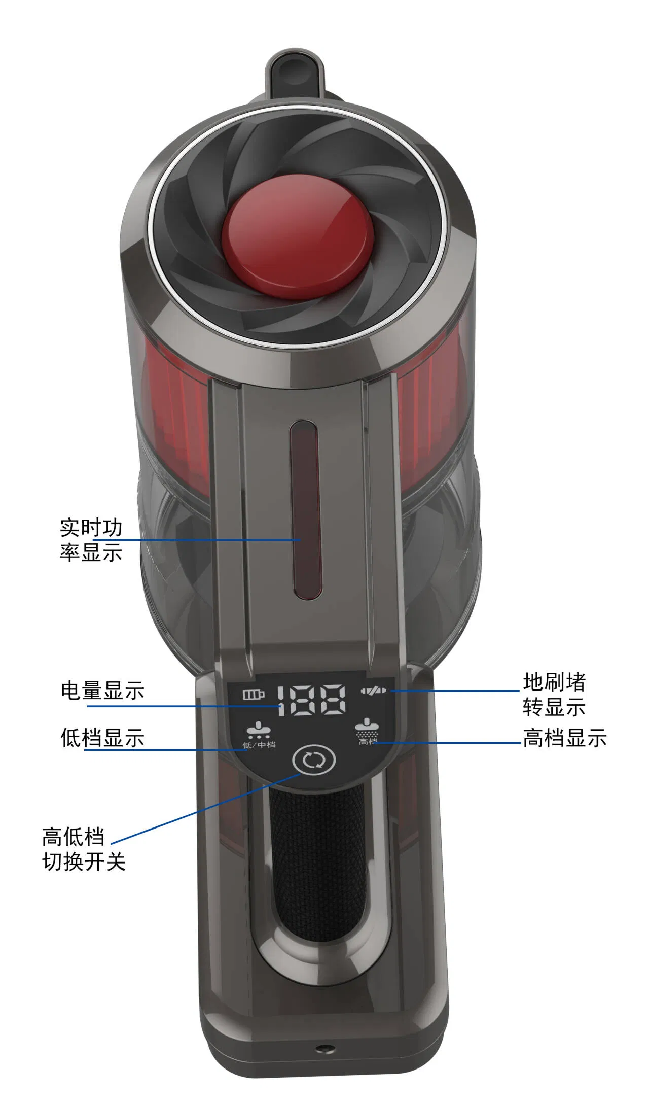 Powerful Cordless Vacuum Cleaner with LED Lights for Home