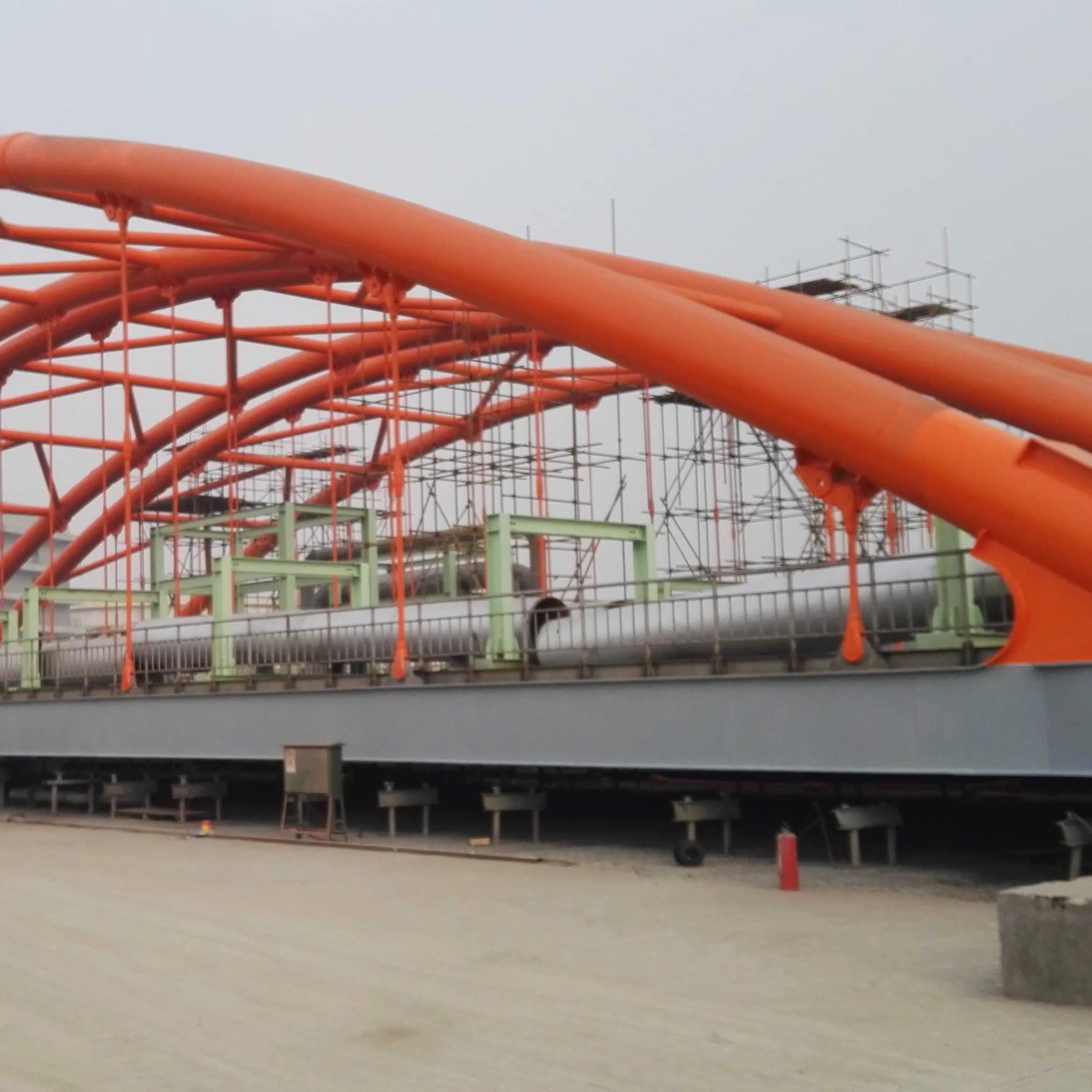 Large Clear Span Warehouse Workshop Bridge Playground Structural Steel Beam Column Fabrication