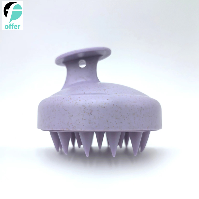 Wheat Straw Silicone Shampoo Brush – Scalp Massager and Hair Cleaning Tool