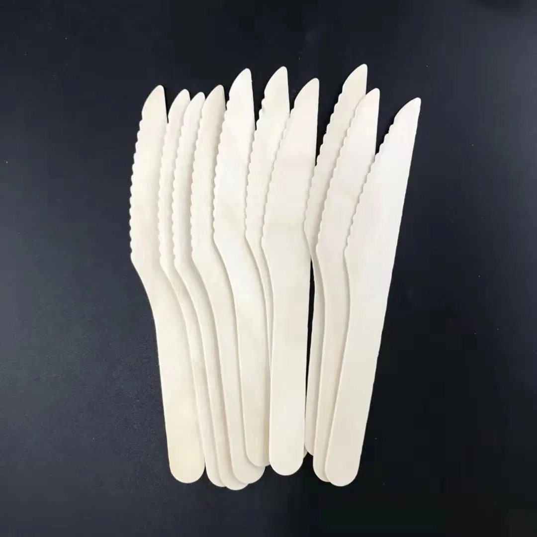 Eco Friendly Disposable Wooden Knife Fork Spoon Set Individual Wrapped