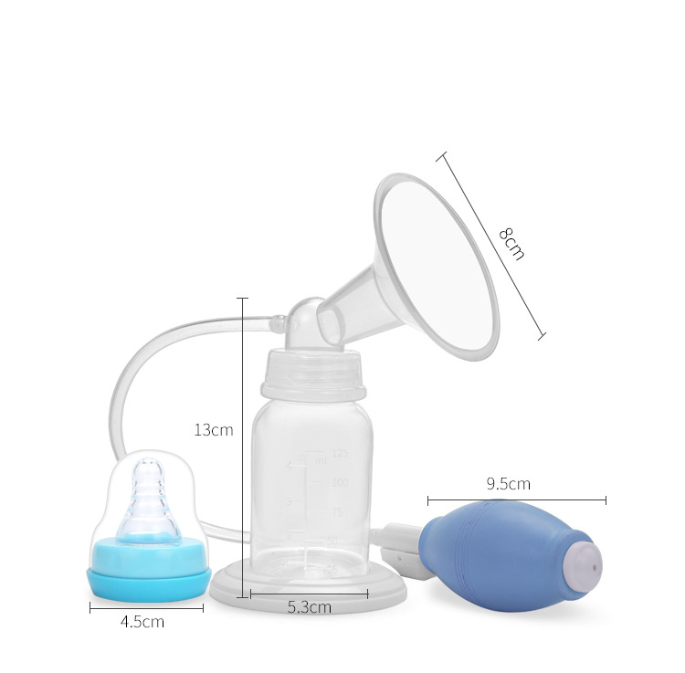 Durable Adjustable Manual Breast Pump with Baby Milk Bottle for Customizable Suction and Comfort