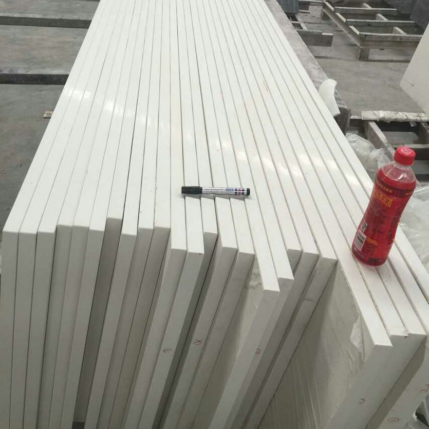 Pure White Quartz Stone Countertop Slabs