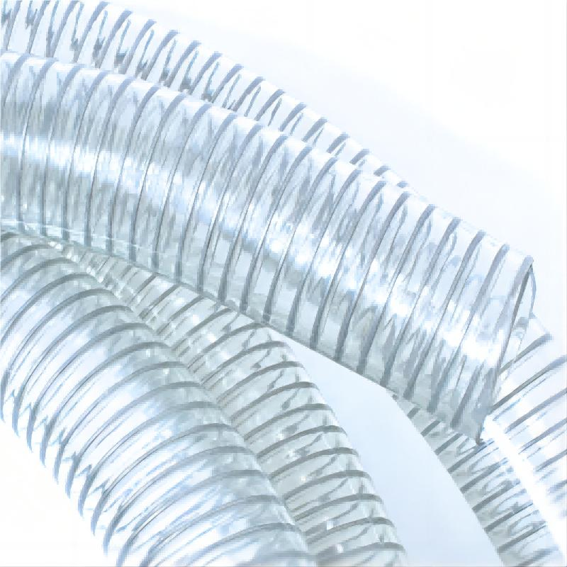 PVC Food Graden Spiral Steel Wire Reinforced Hose PVC Flexible Rubber Air Oil Water Hydraulic Hose Reel Irrigation Gas Hose