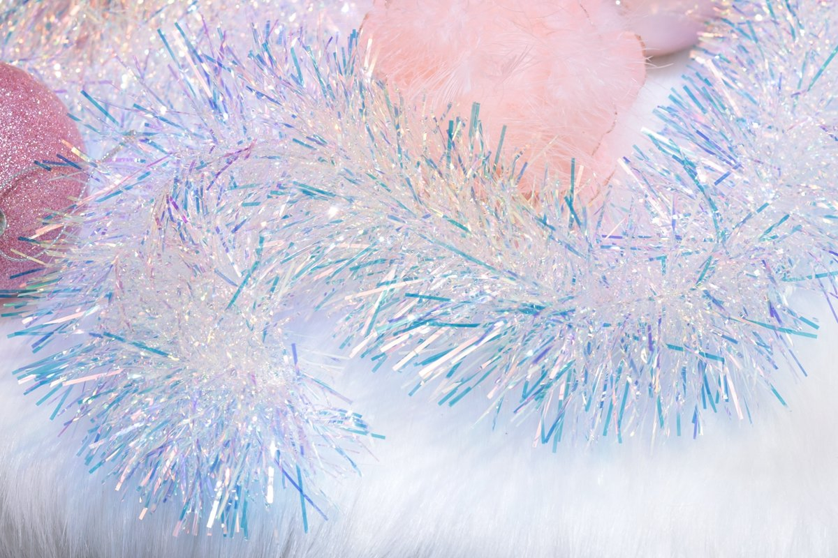 Pink Pet Tinsel Garland for Holiday, Party, and Christmas Tree Decor