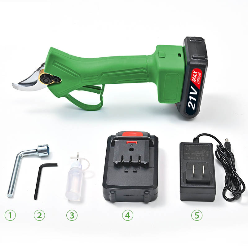 350W 21V Lithium Battery Electronic Pruning Shear with Brushless Motor Household DIY for Pollard (CDPS019-32mm)