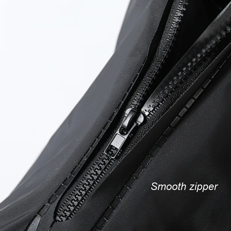 Black Anti-Slip Reusable Folding Waterproof Outdoor PVC Rain Boots Shoes Cover with Zipper