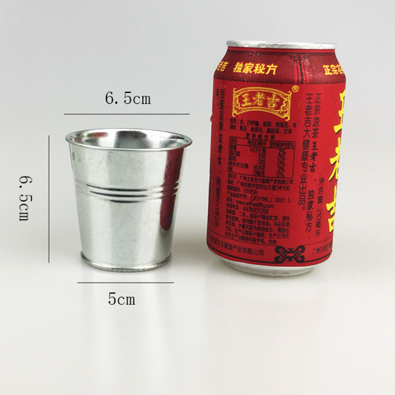 Ведро металлическое белое маленькое кашпо
