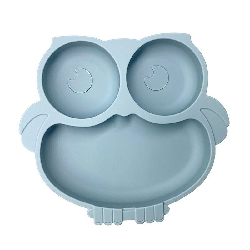 Owl Silicone Plate LFGB Food Warming Kids Feeding Plate Set Silicone Nordic Design