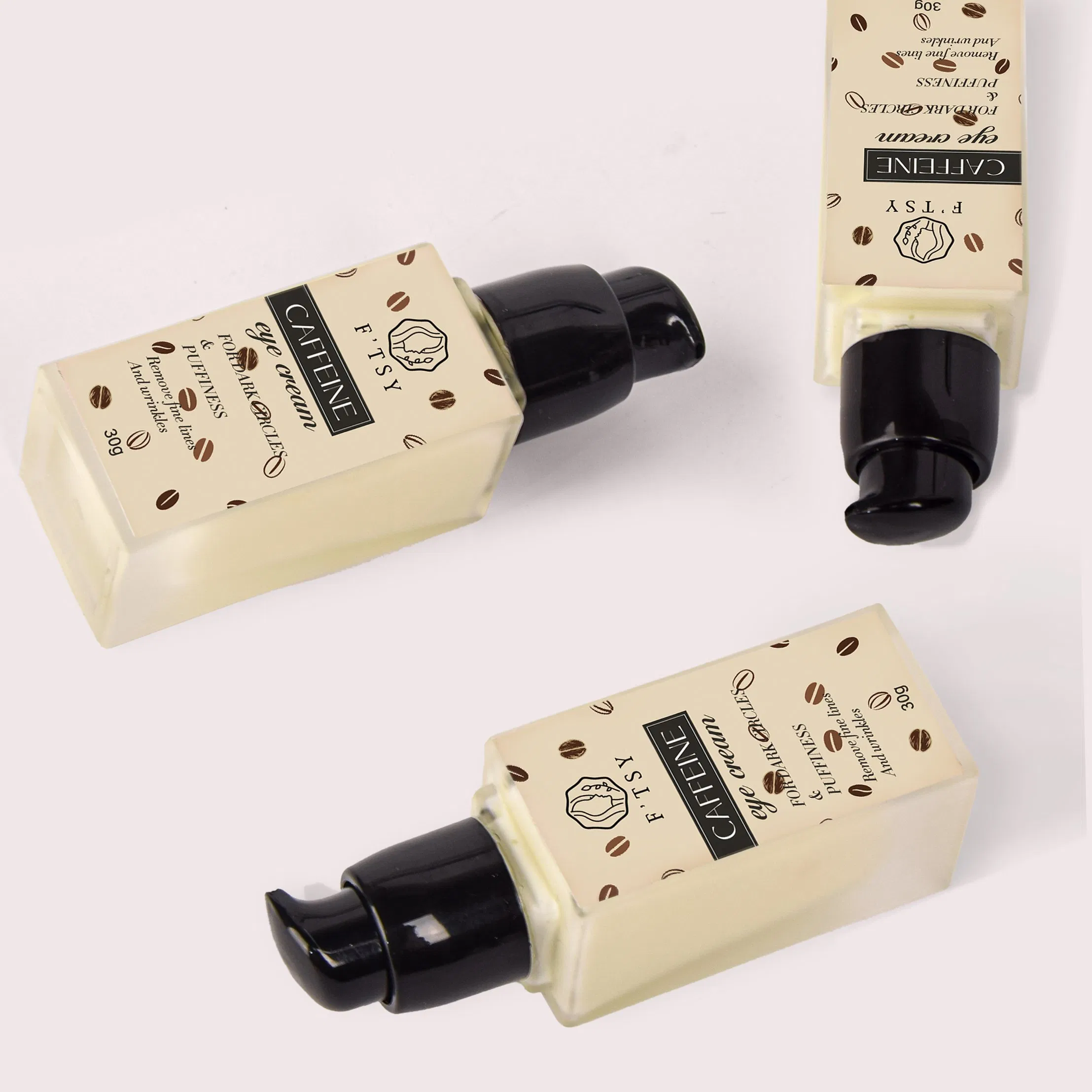 Customized Logo Coffee Eye Cream Petide Plant Stem Cell Exact Anti-Aging Eye Cream