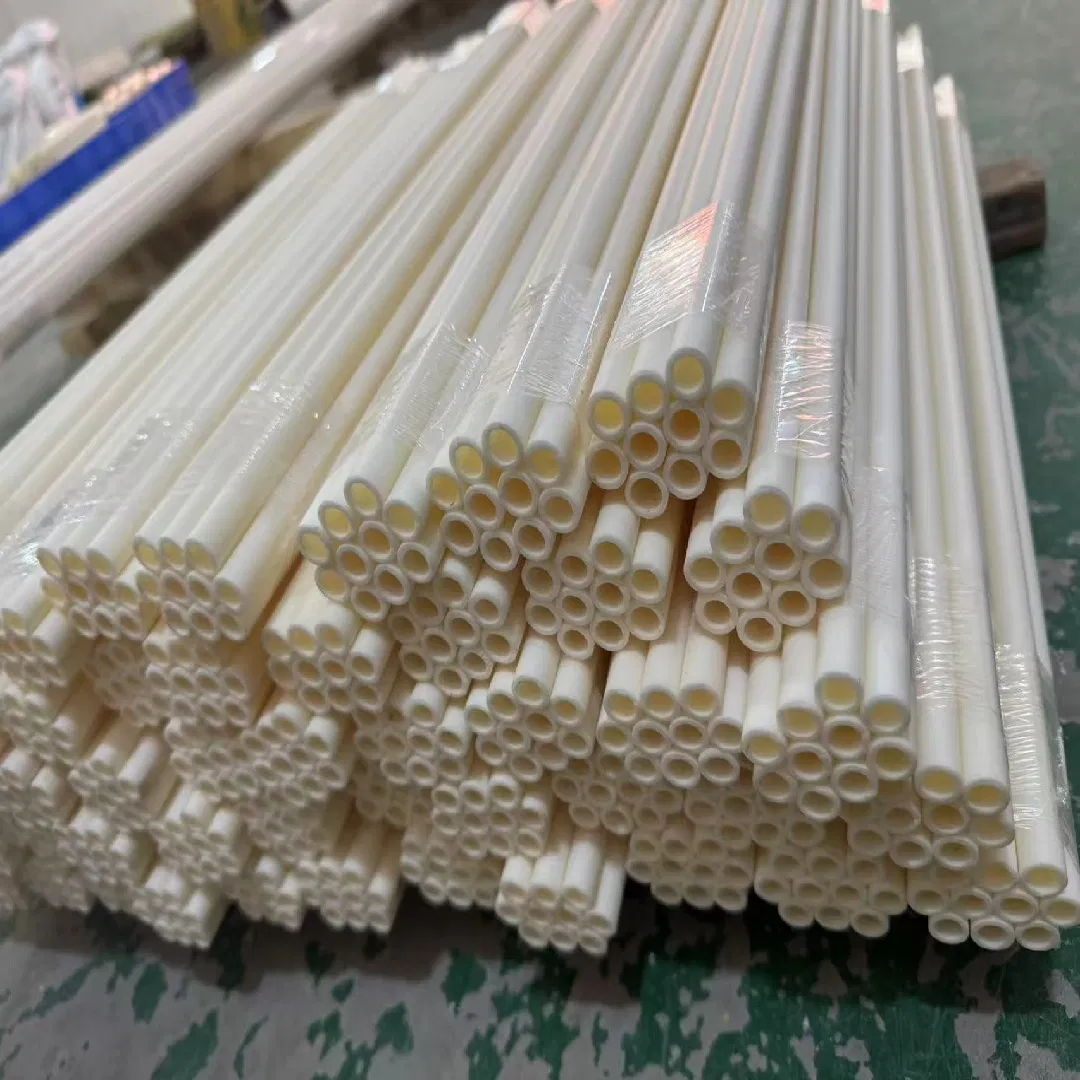 3mm 5mm 6mm 7mm 8mm White Pink 99 Al2O3 High Alumina Ceramic Rod / Solid Tube