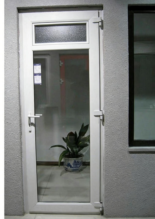 Heavy Duty Conch UPVC Casement Door Corrosion Resistant Long Service Life