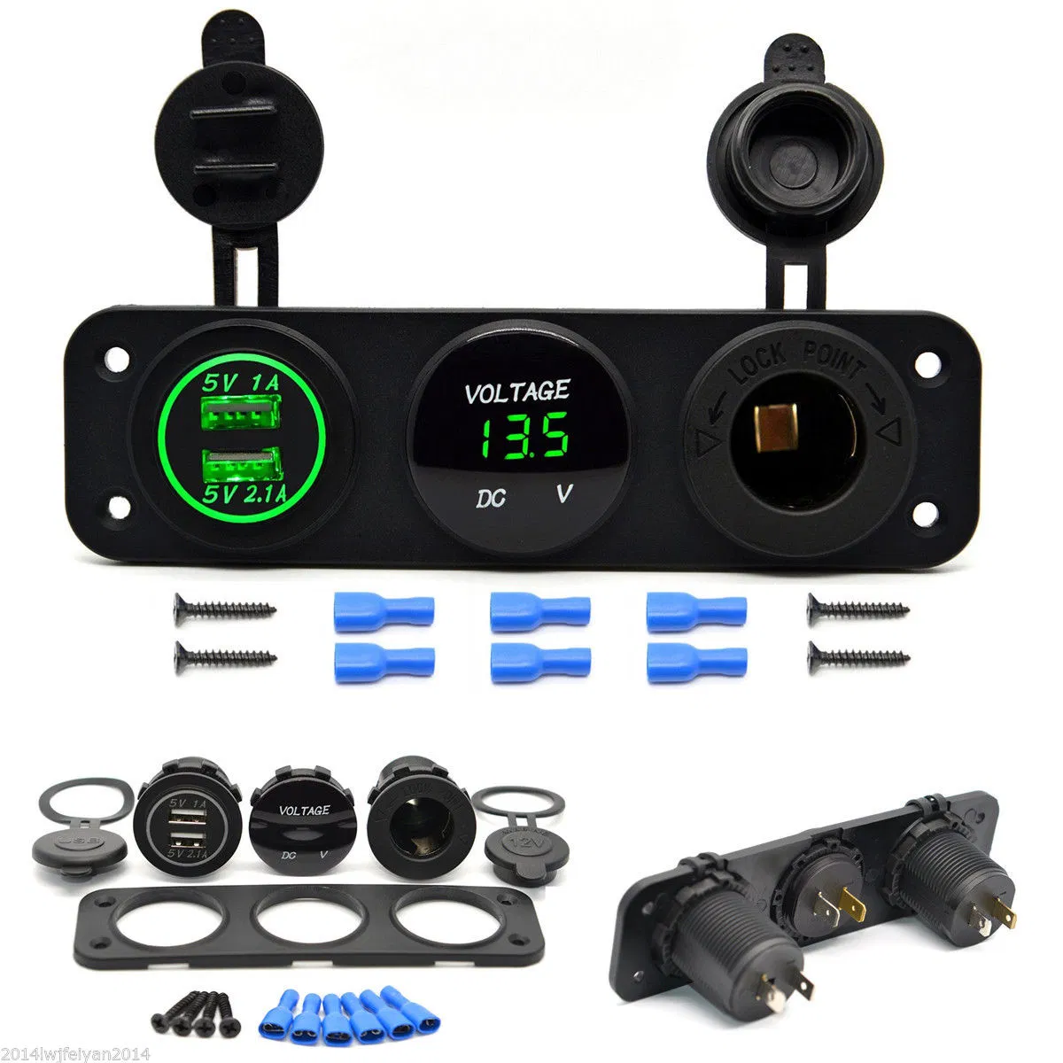 Двойное USB зарядное устройство для авто 12В