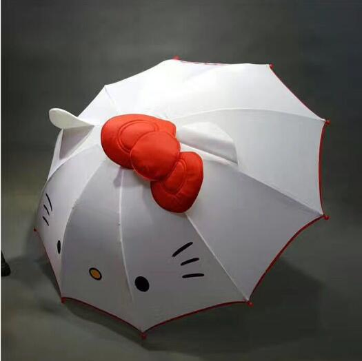 Детский зонт с котенком, длинная ручка