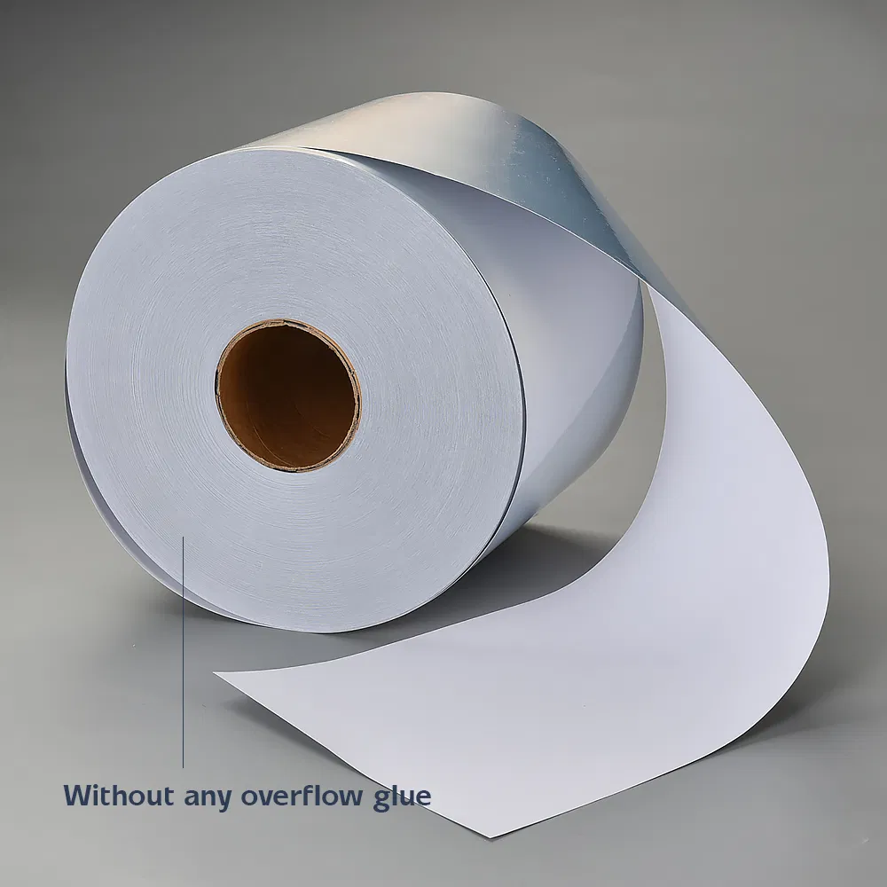 Inkjet Brushed Silver Vinyl Pet Label Self Adhesive Printable Sticker Roll