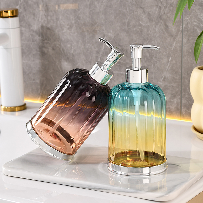 Nordic Light Luxury Push-Type Soap Bathroom Shampoo Shower Gel Dispenser Bottle with Pump