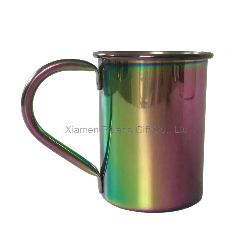 Wholesale Valentine Coffee Metal Cups Stainless Steel Colorful-Plated Mugs