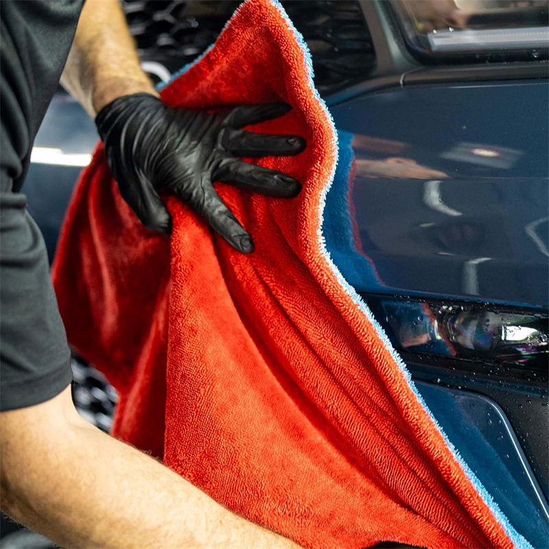 1400 GSM 60cm*90cm Seamless Double Twisted Towel High Absorbent High Quality Detailing Clean Wash Towel