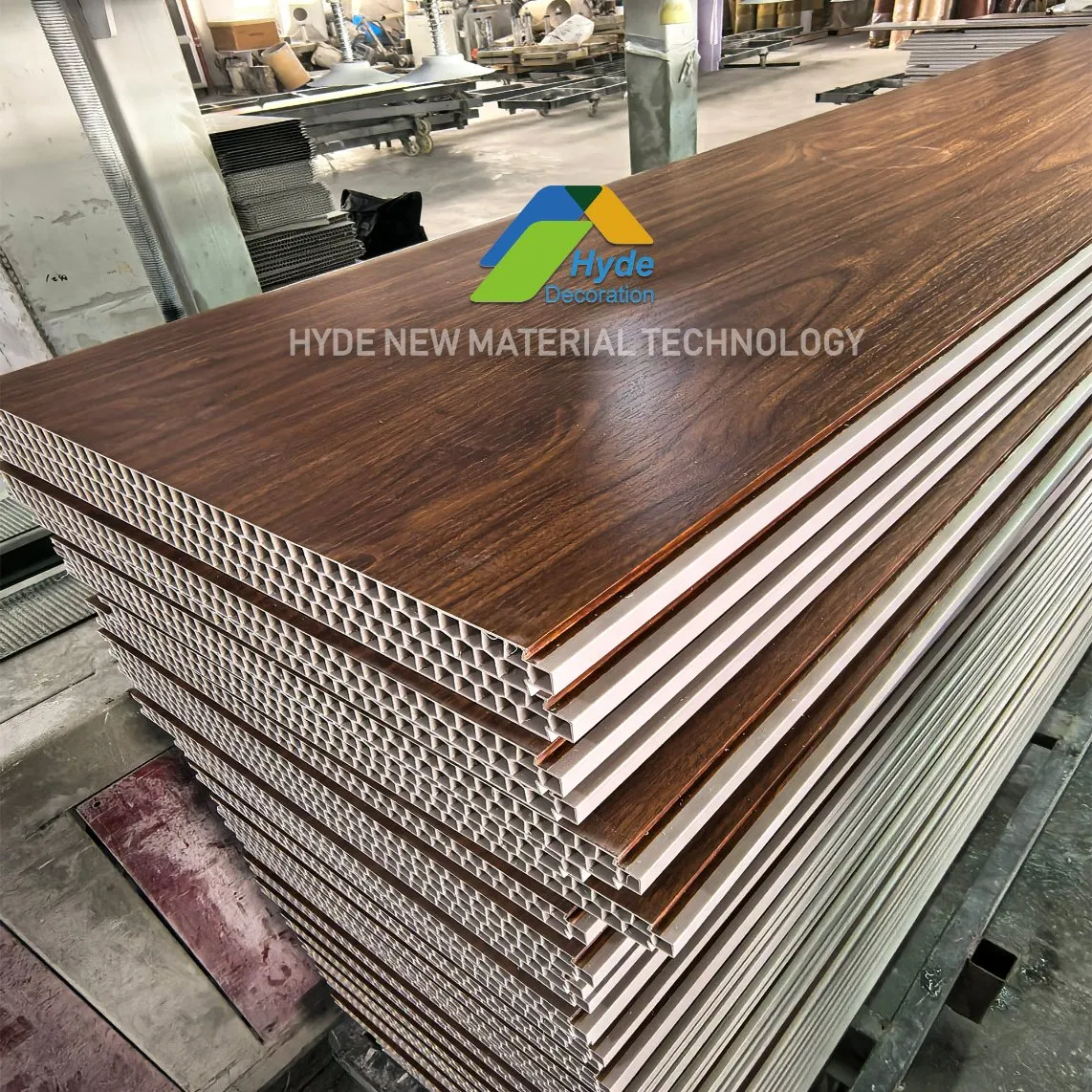 Quick Installation Fire Retardant High Rigidity Wooden PVC Partition Board Factory