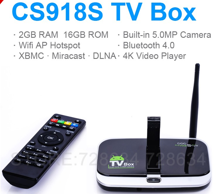 ТВ-бокс Android CS918s Quad Core 4K, 2GB/16GB