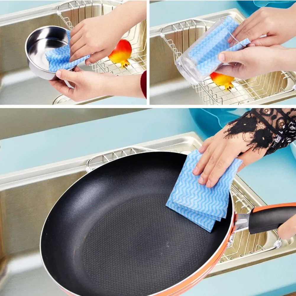 Domestic Spunlace Non Woven Cleaning Disposable Dry Food Service Cloths in Roll