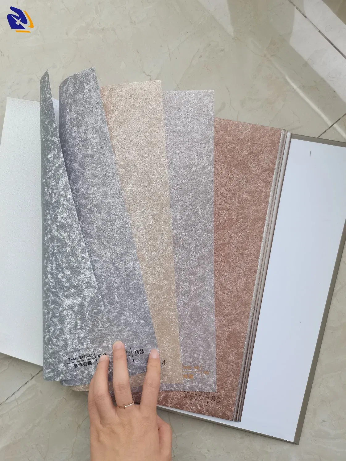 Metallic Flower Embossed PVC Decorative Film for MDF UV Board Interior