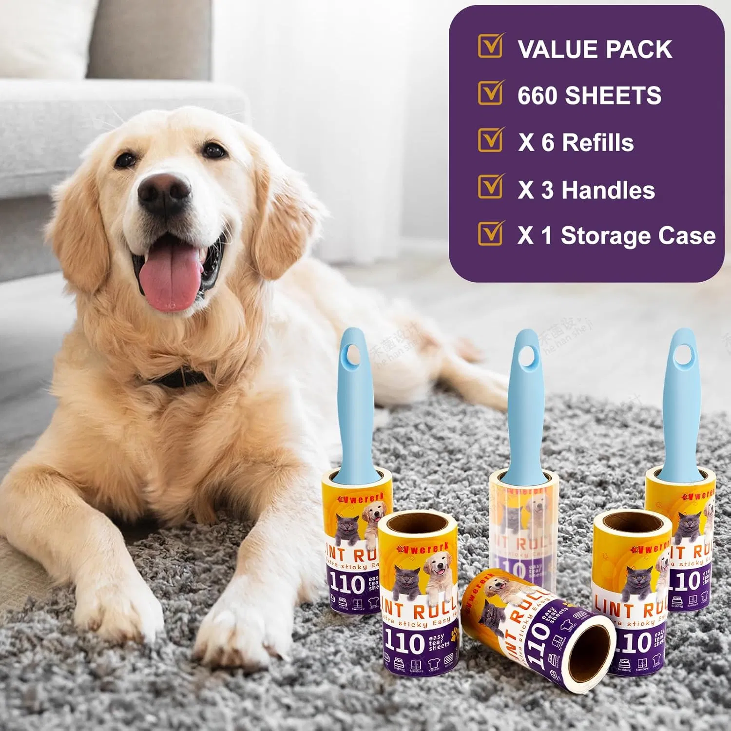 Hot Sell Sticky Industrial Paper Lint Remover Roller for Clothes and Pets