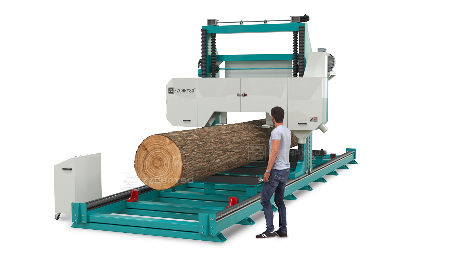 Станок ленточнопильный портативный гидравлический с ЧПУ по дереву