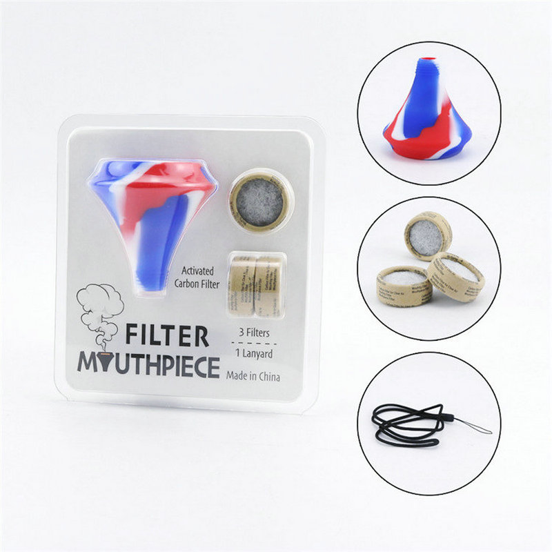Silicone Mouthpiece with Activated Carbon Filter
