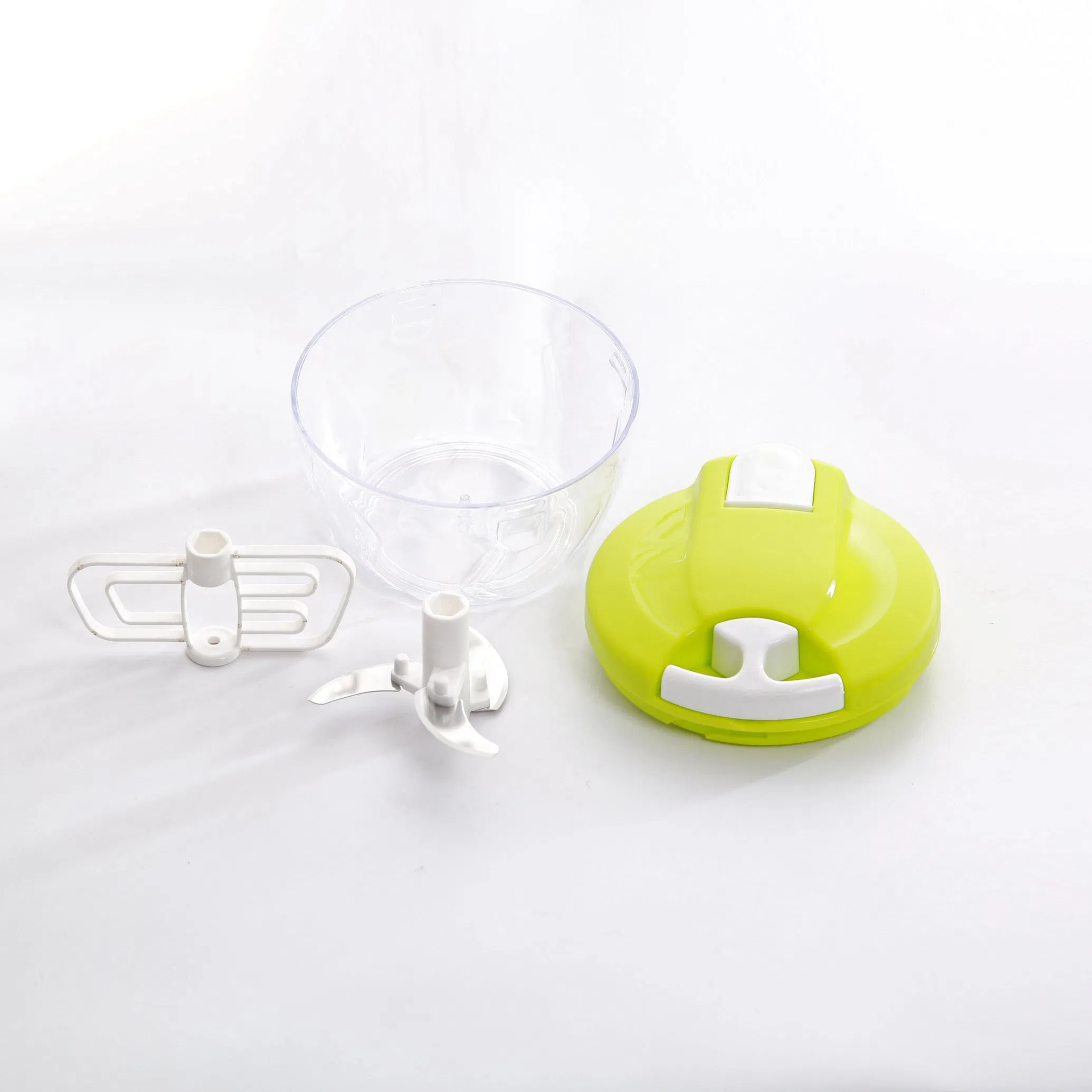 Small Size 520ml Tri-Blade Manual Quick Pull Chopper with Condiment Hole 