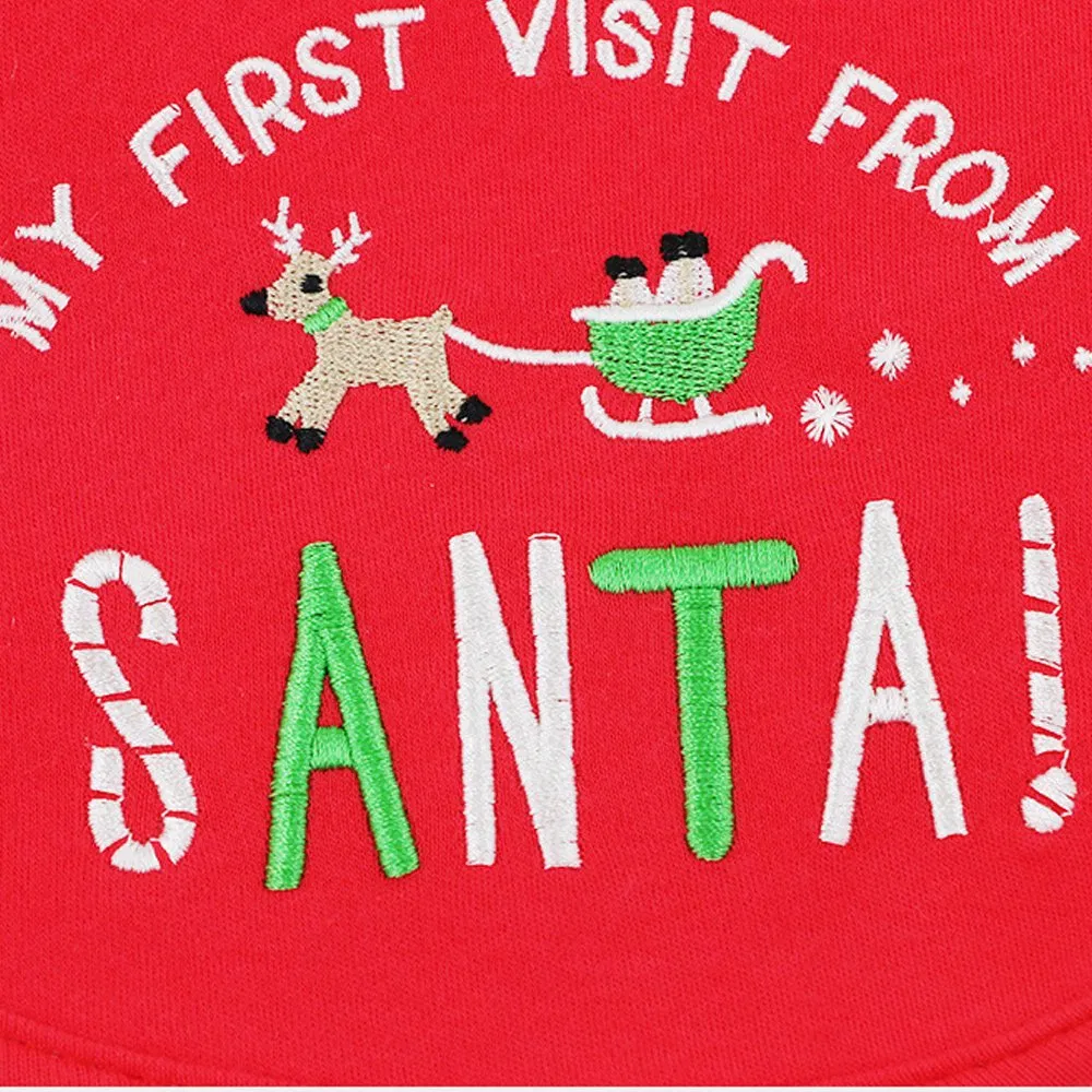 First Christmas Baby Gifts 4PCS Different Pattern Waterproof Bibs