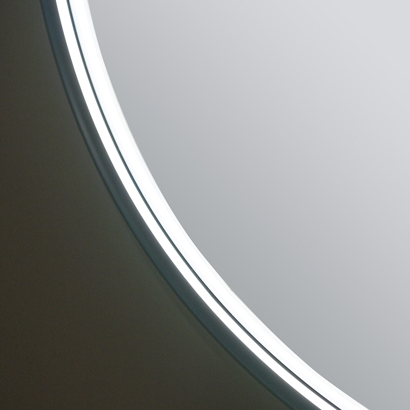 Black Framed Round Decorative Smart Mirror Make up LED Bathroom Mirror