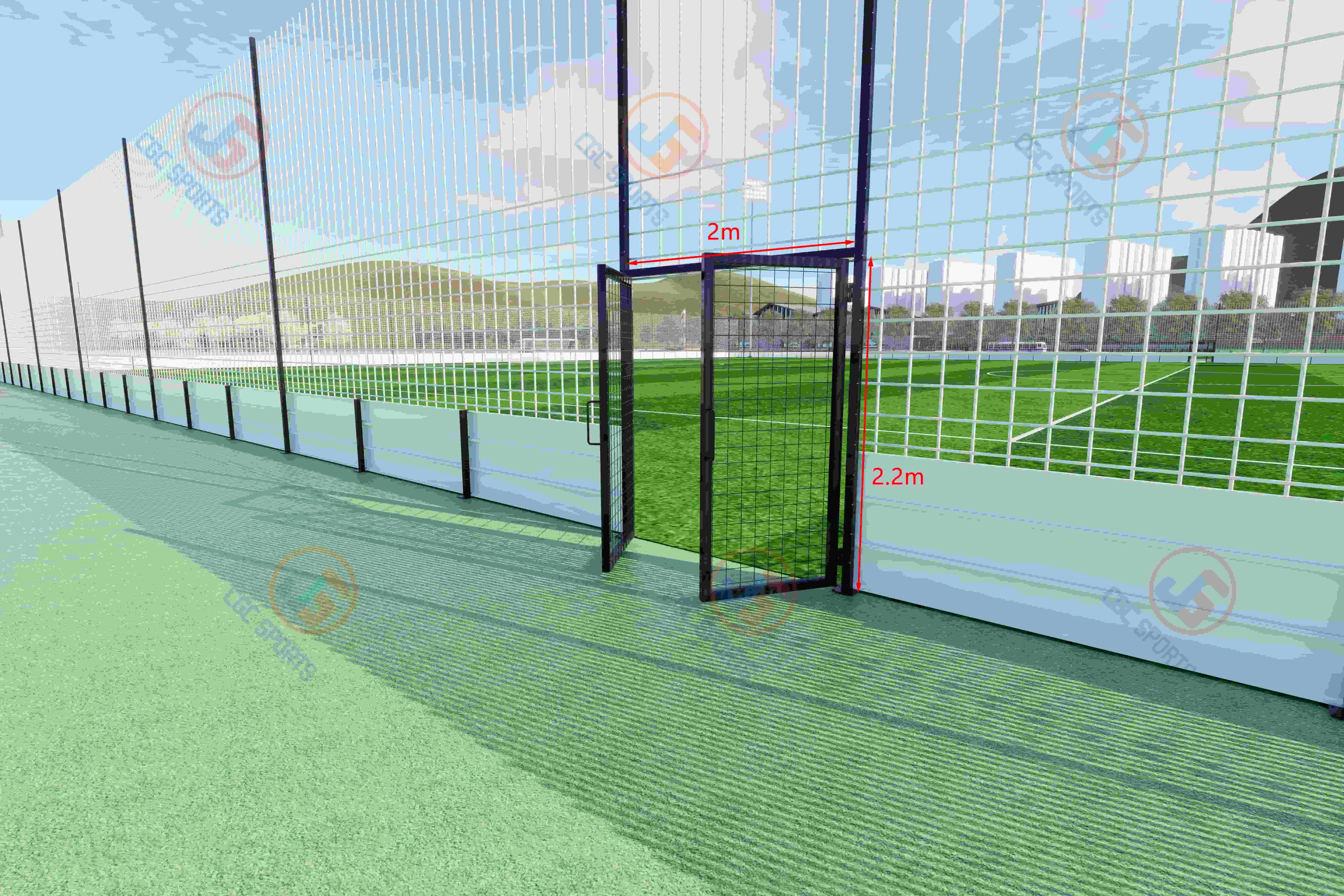 Durable Soccer Field Fence Mesh Knotless Sports Net for Outdoor