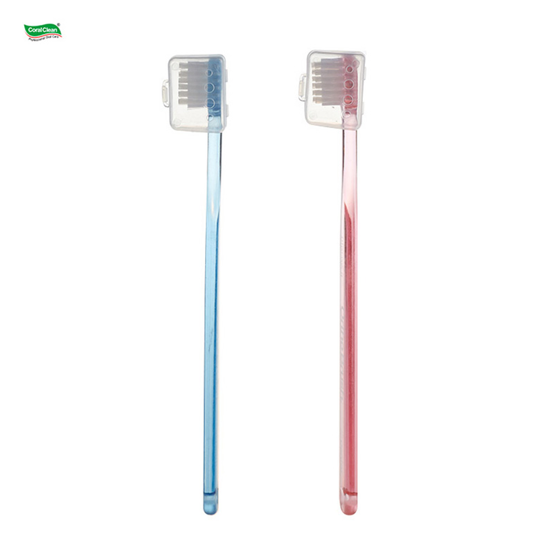 V Shape Transparent Handle Orthodontic Toothbrush Travel Home Hotel