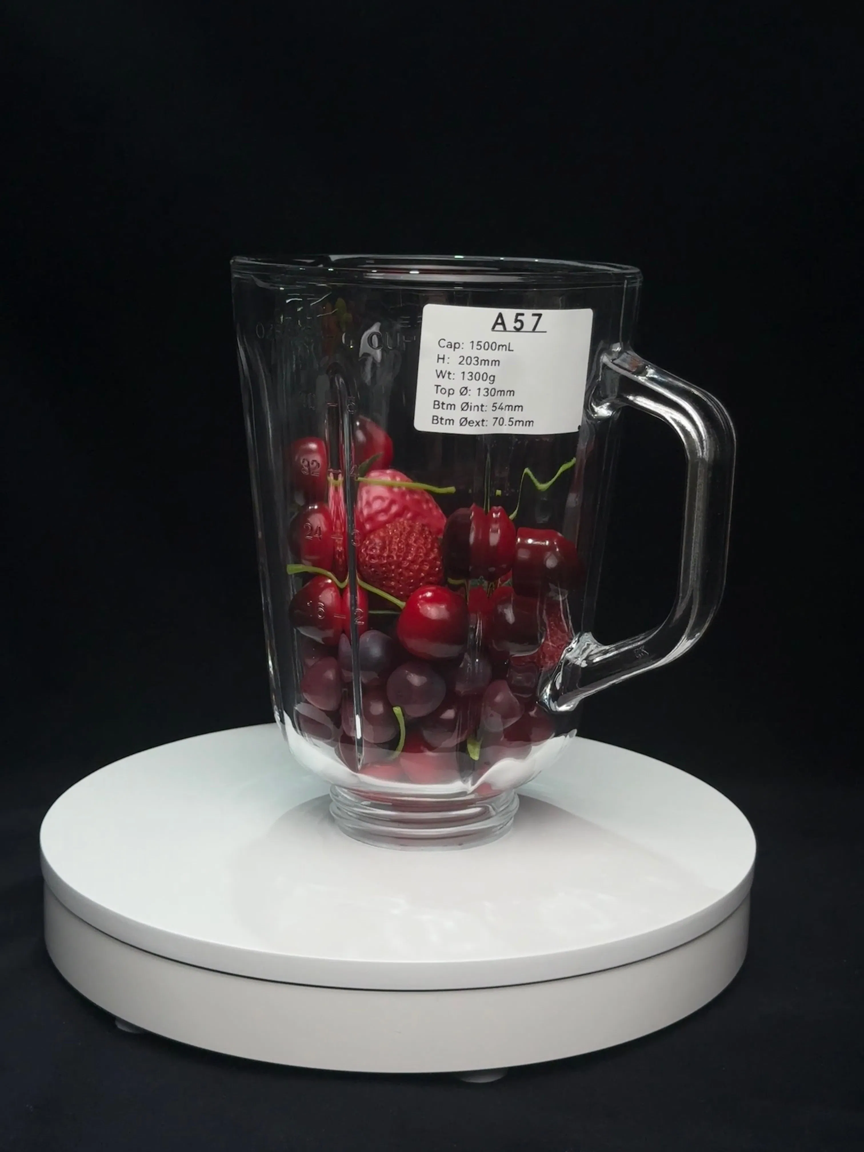 (A57) 2026 New Low Price 1500ml High Quality Transparent Food Blender Glass Jar