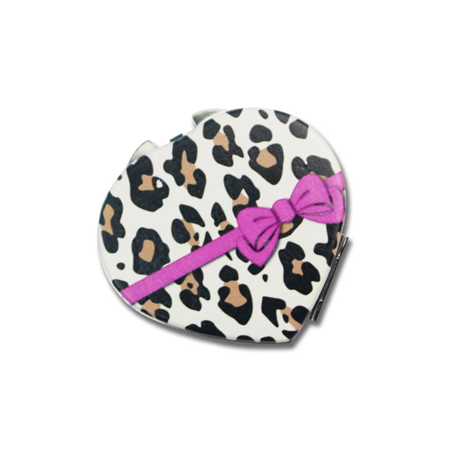 Fashionable Round Pink Pocket Mirror (MX108H)