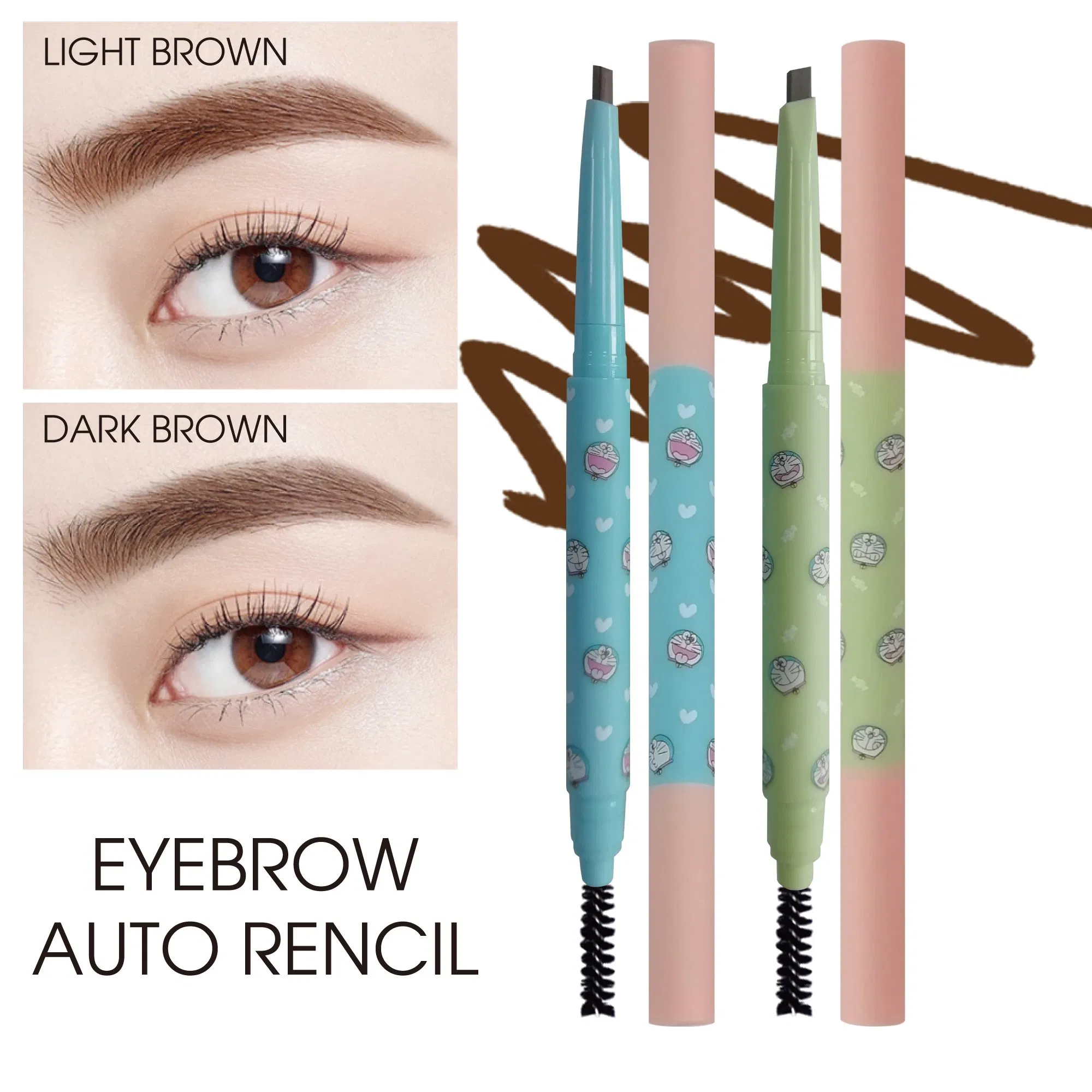 Wholesale Cheap Price Cosmetic, Doraemon Eyebrow Pencil Ready Goods, Thailand Cosmetic, Waterproof Eyebrow Pen