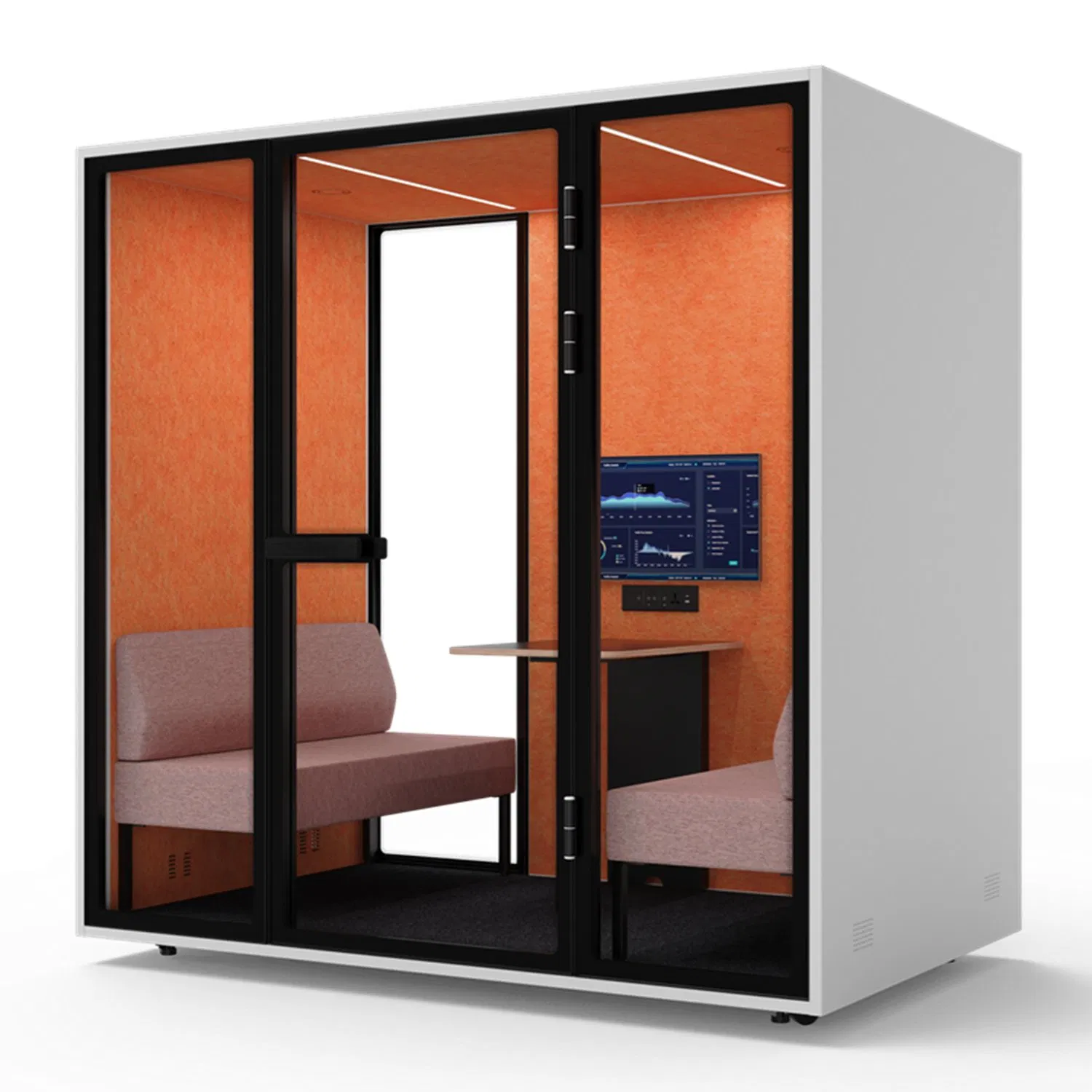 Factory Wholesale Acoustic Small Work Meeting Pods for 4 People