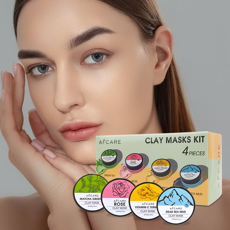 Anti-Acne & Smoothing and Green Tea & vitamin C and Tumeric Clay Mask