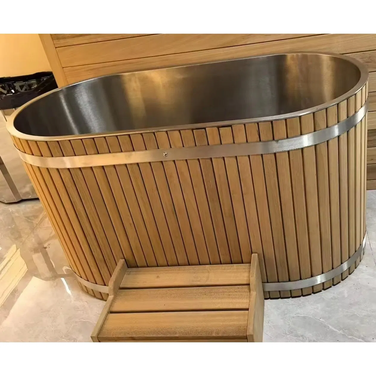 Премиальная ледяная ванна из нержавеющей стали 304 с чиллером