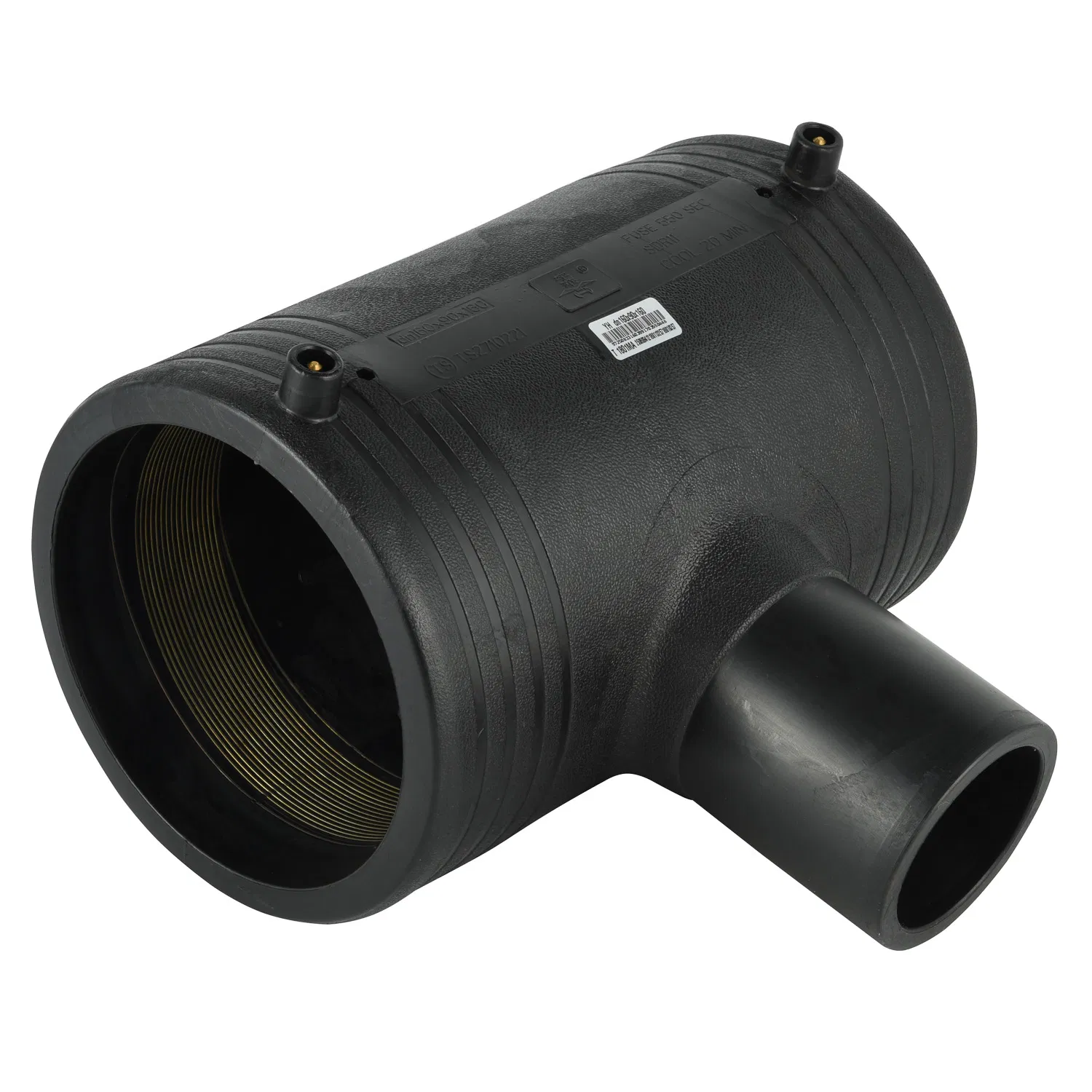 New Material Gas Pipe Fittings Electrofusion Tee for Black PE Pipes