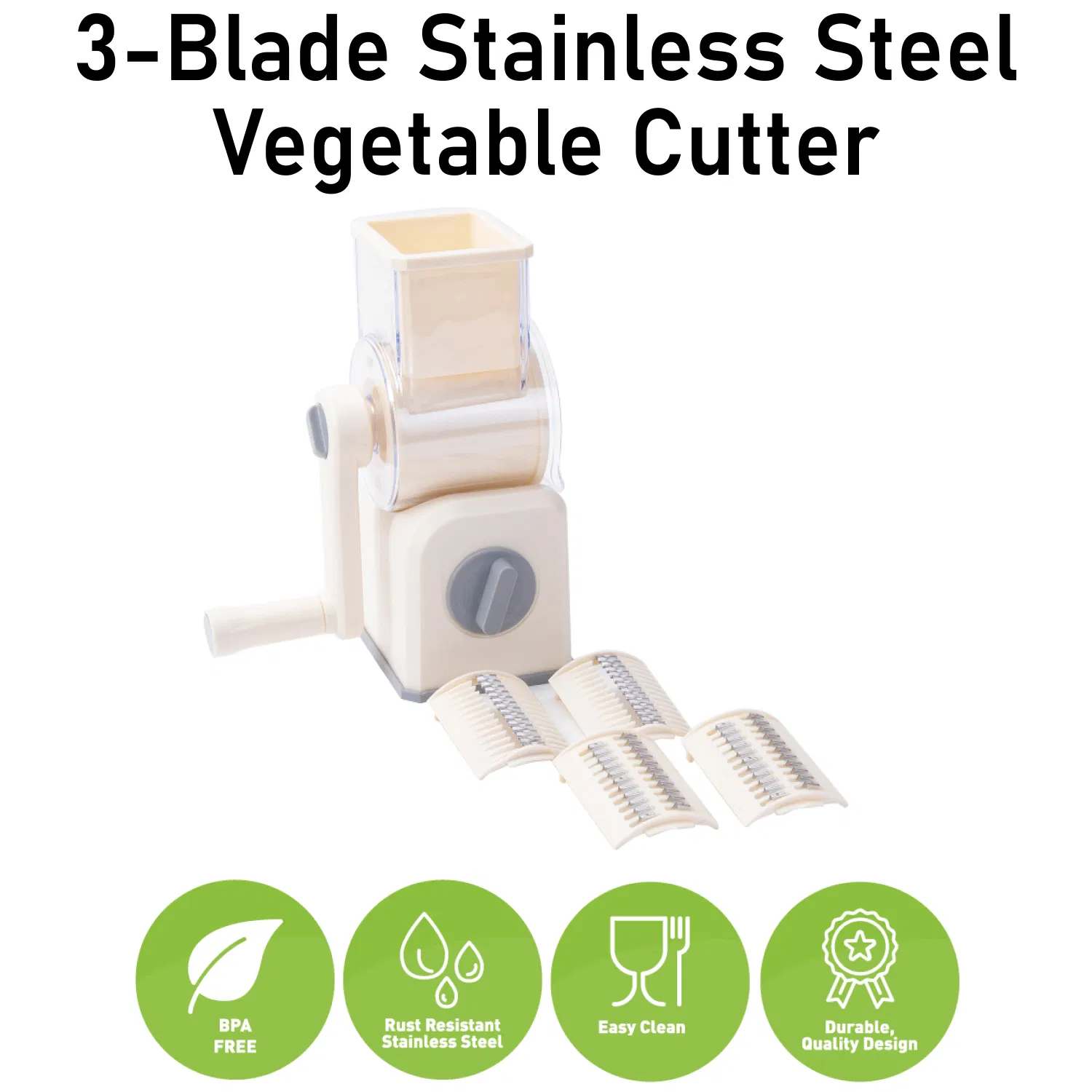 Тёрка для овощей и сыра 3-в-1, нержавеющая сталь