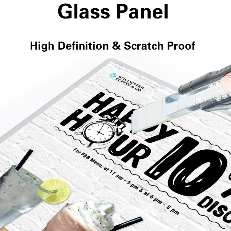 Lightbox Window Display Snap Ultra Thin Advertising Lighting LED Glass Light Box