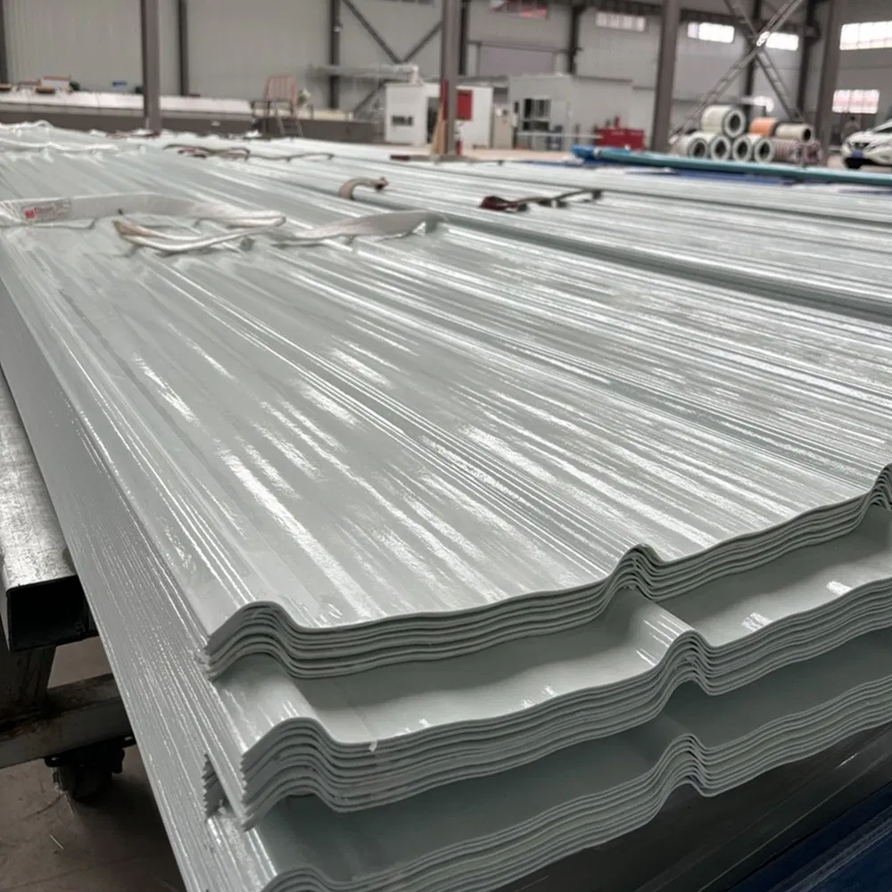 White FRP GRP Corrugated Roofing Sheet Roofing Board Roofing Material