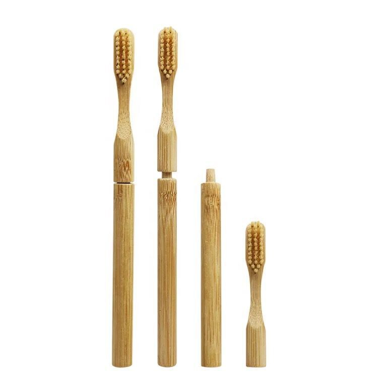 Biodegradable Soft Bristles Natural Bamboo Toothbrushes with Replaceable Bamboo Brush Heads