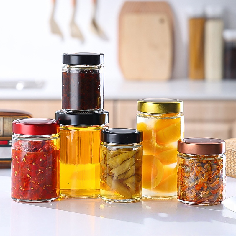 Стеклянная банка 100 мл с логотипом для меда и заготовок