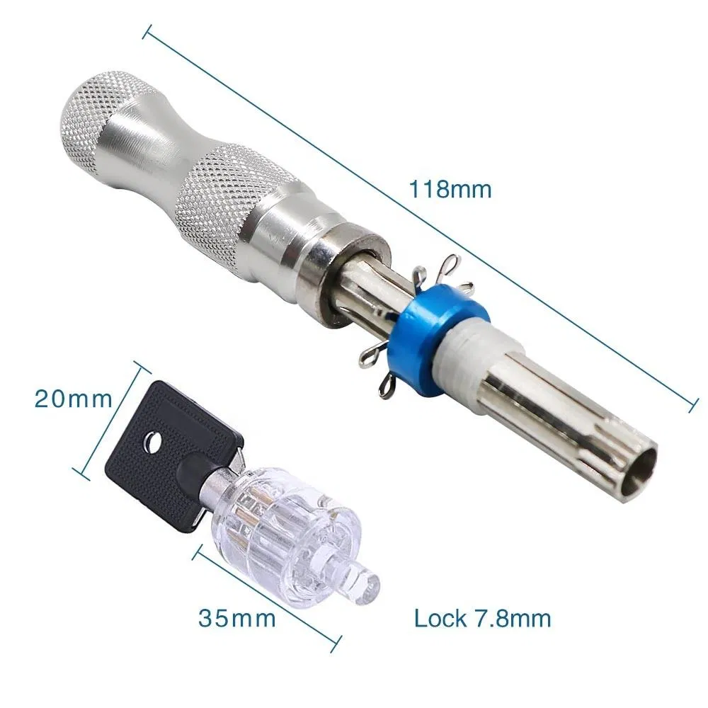 Adjustable Tubular Smith Pick Tool Lock 3 PCS 7 Pins a Mode Tubular Lock Pick Set
