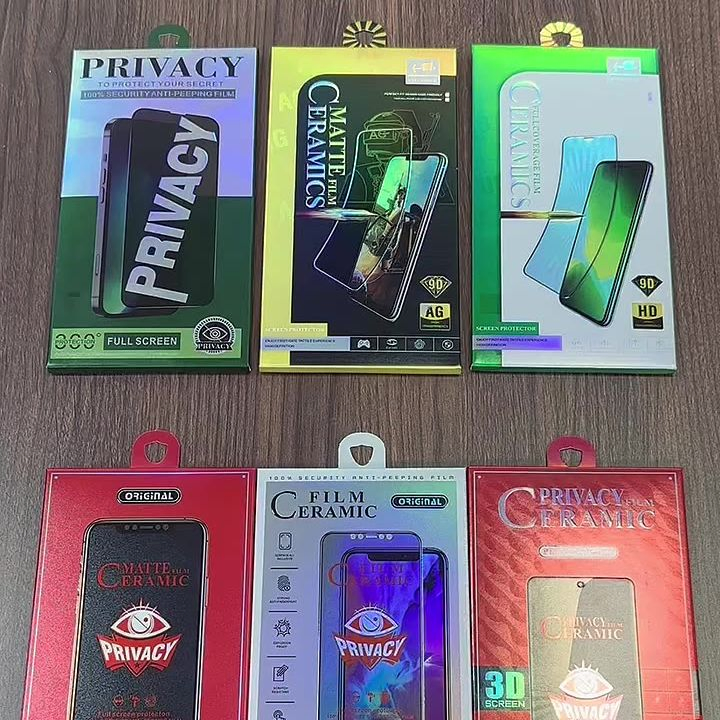 Упаковочная коробка для защитной плёнки экрана телефона