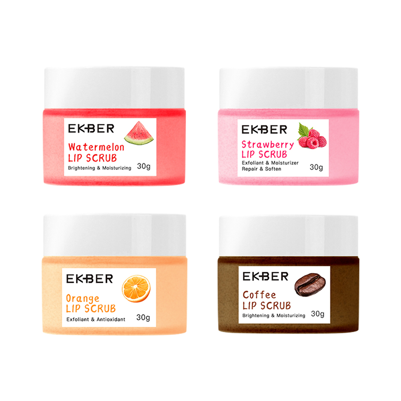 Tinsun Organic Lip Care Exfoliating Salt Sugar Scrub Vc Fruit Fragrance Kiwi Strawberry Lip Scrub